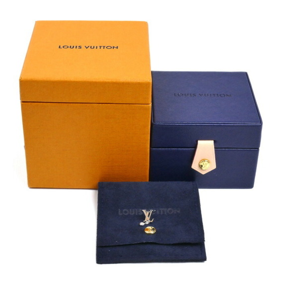 LOUIS VUITTON 18k Silver Diamond Earrings